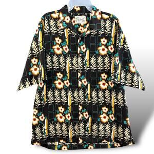 Reservoir Men's Polo Hawaiian Style Size Large